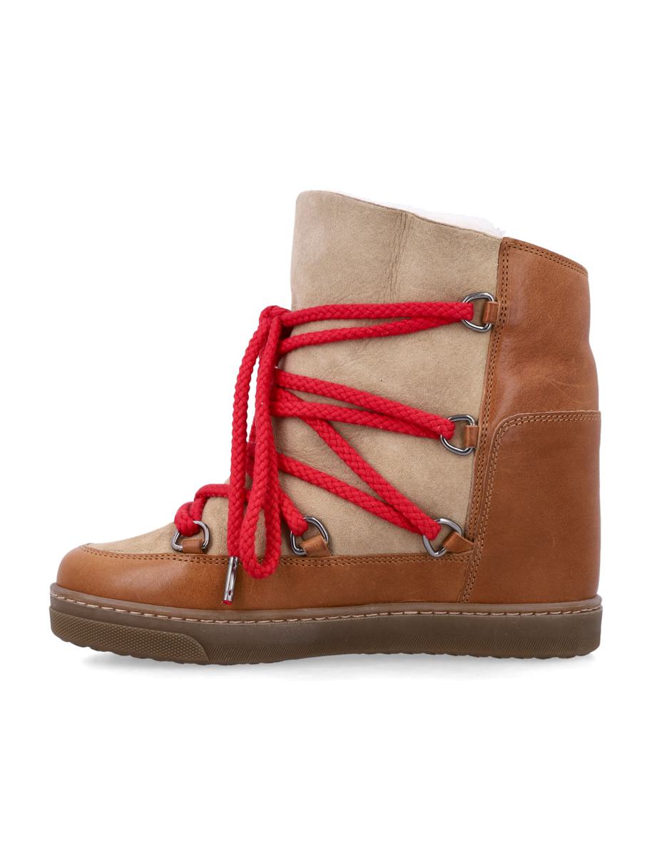 Isabel Marant – Nowles – Ankle Boots mit Lammfell-Schnürung