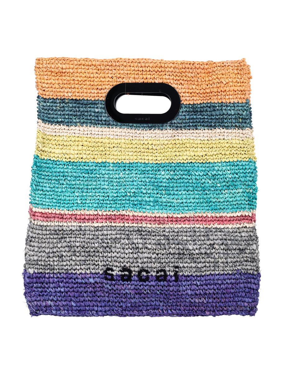 Sacai Raffia-Tragetasche