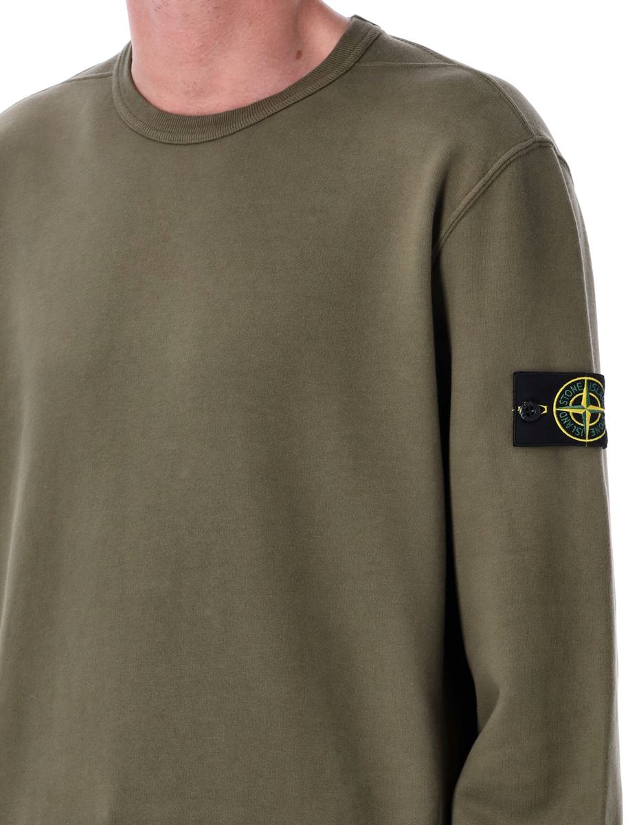 Stone Island Sweatshirt aus gebürsteter Bio-Baumwolle