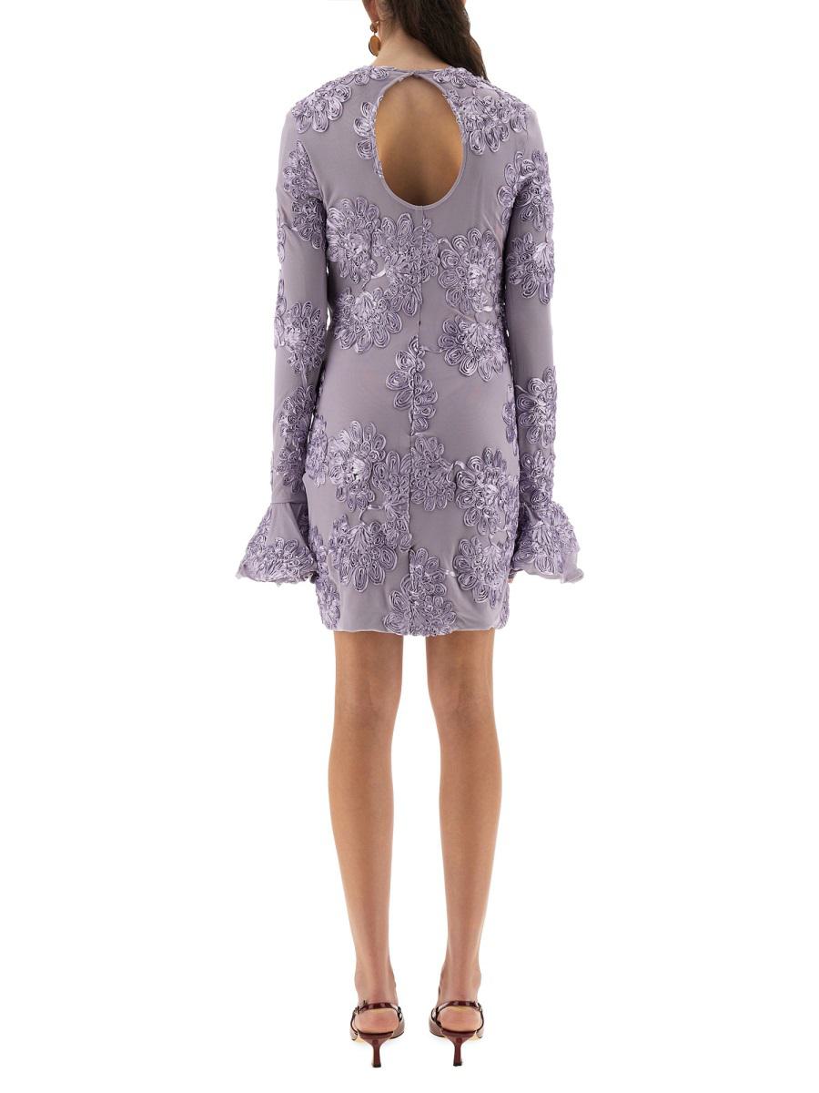 Rotate Birger Christensen 3D-Mesh-Minikleid