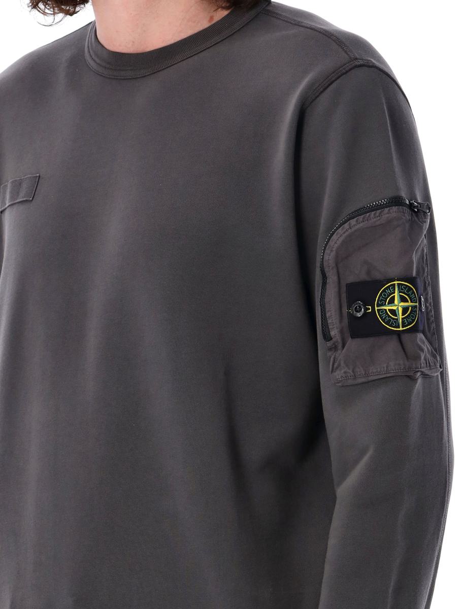 Stone Island Sweatshirt mit Military-Tasche