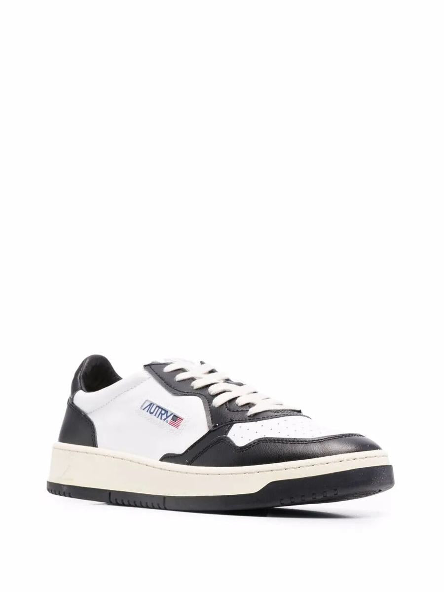 Autry „Medalist Low“ Zweifarbige Leder-Sneakers