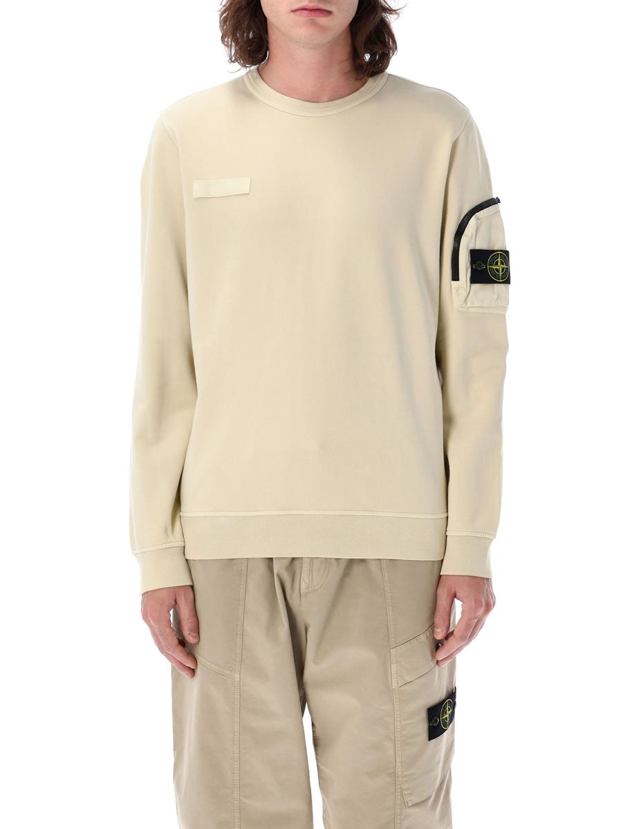 Stone Island Sweatshirt mit Military-Tasche