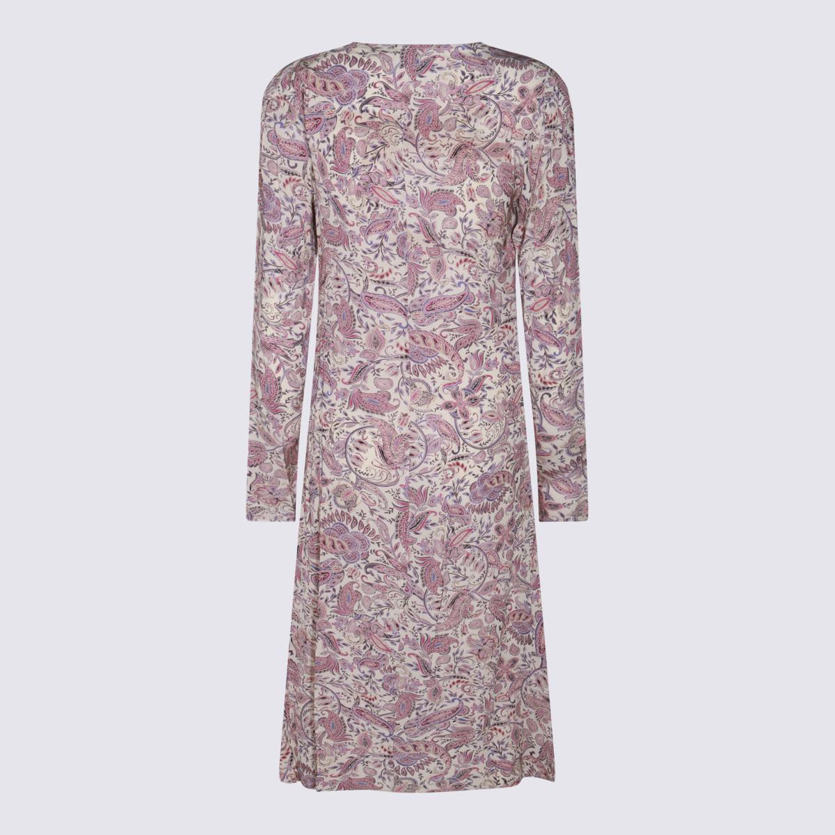 Isabel Marant Étoile Baumwollkleid in Ecru und Lila