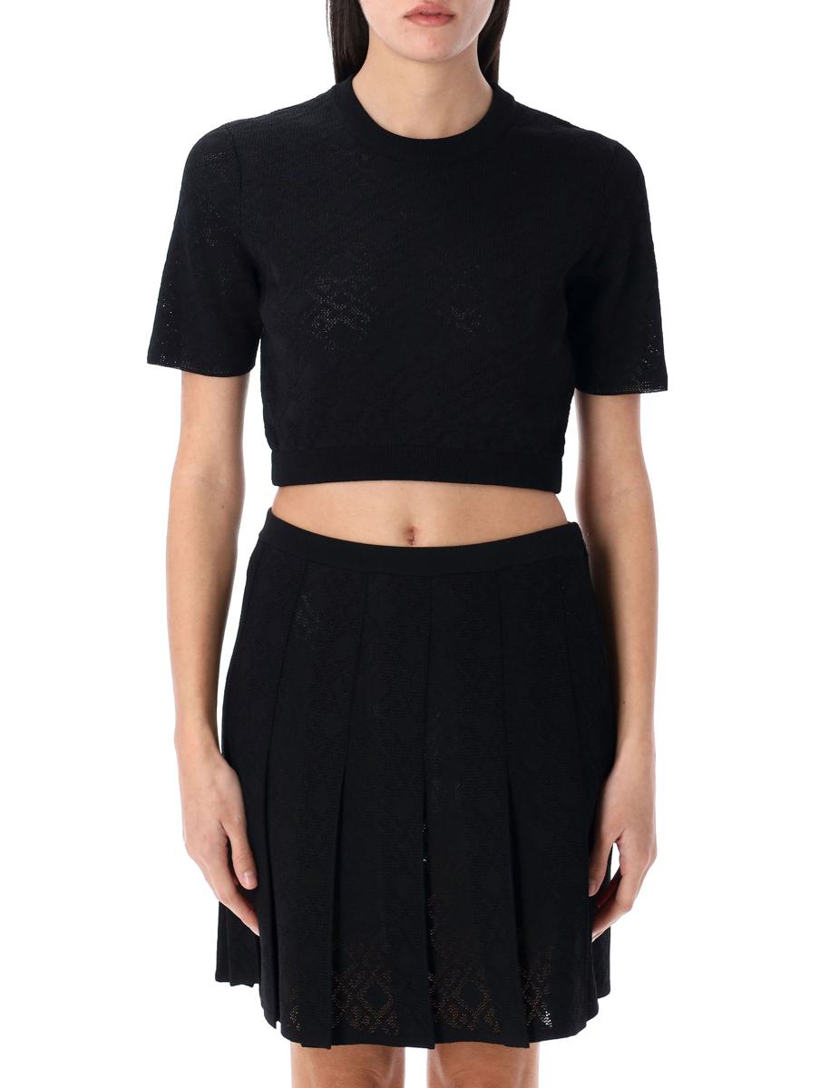 Givenchy – Kurzer Pullover aus Jacquard mit Monogramm 72