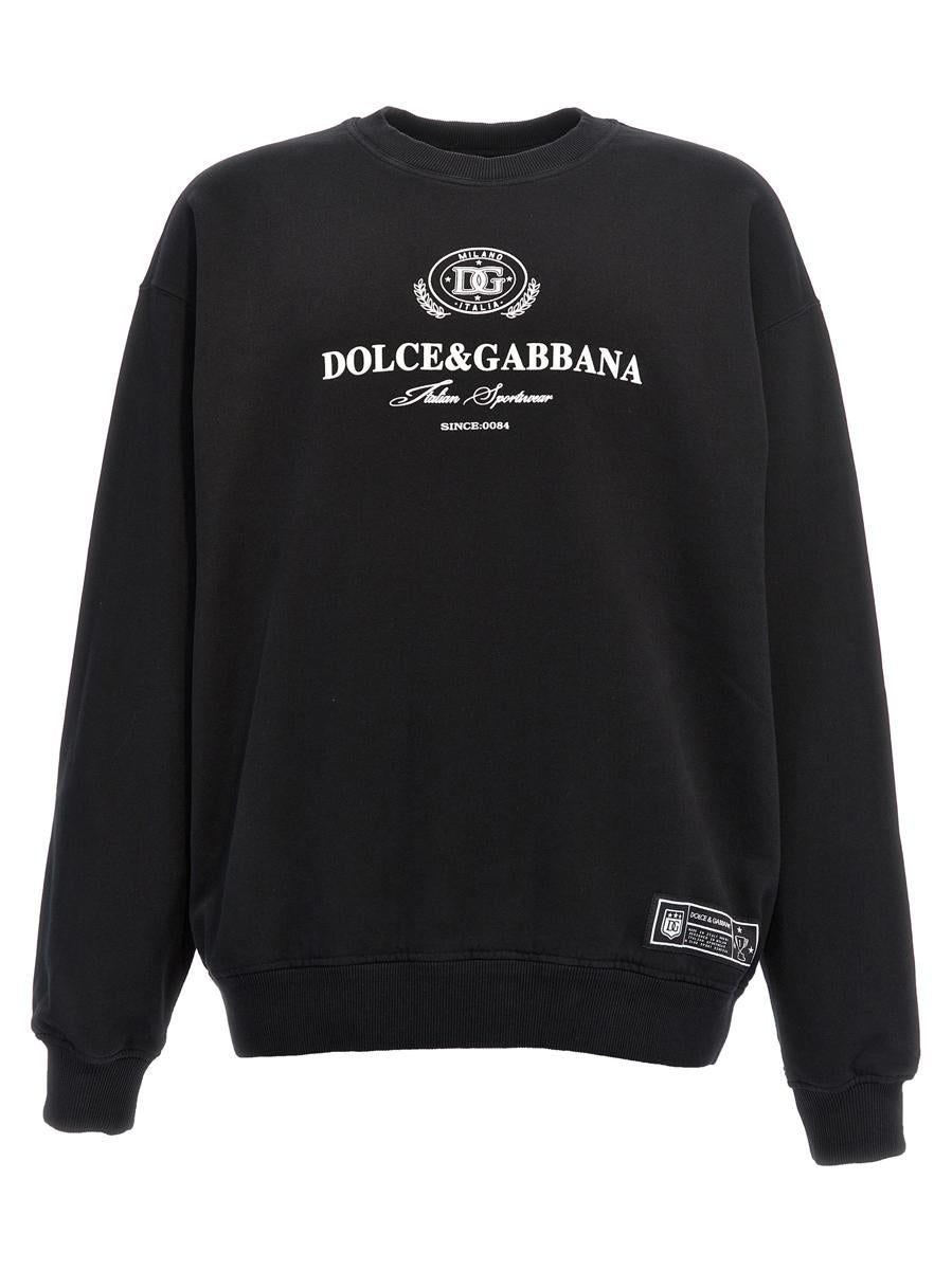 Dolce & Gabbana – Sweatshirt mit beflocktem Logo
