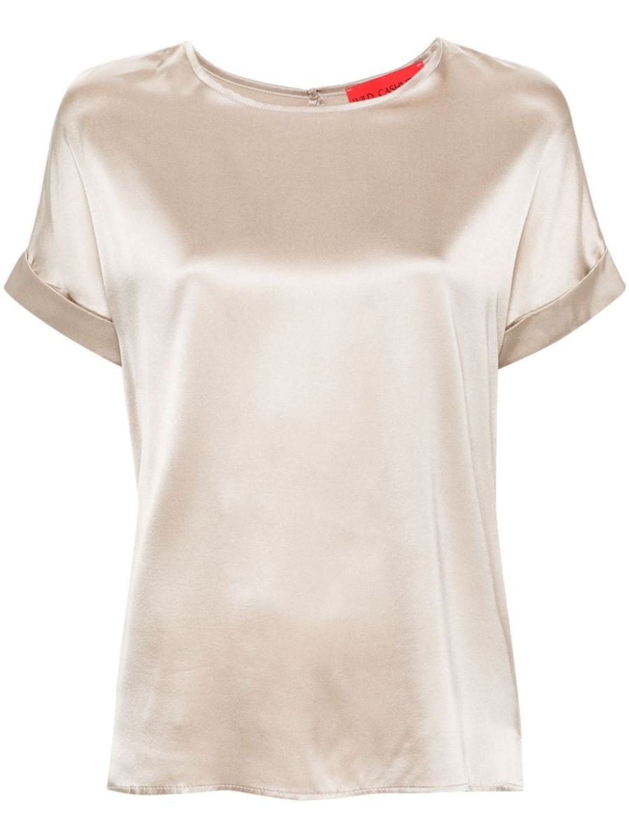 Bluse aus Wildkaschmir und Seide