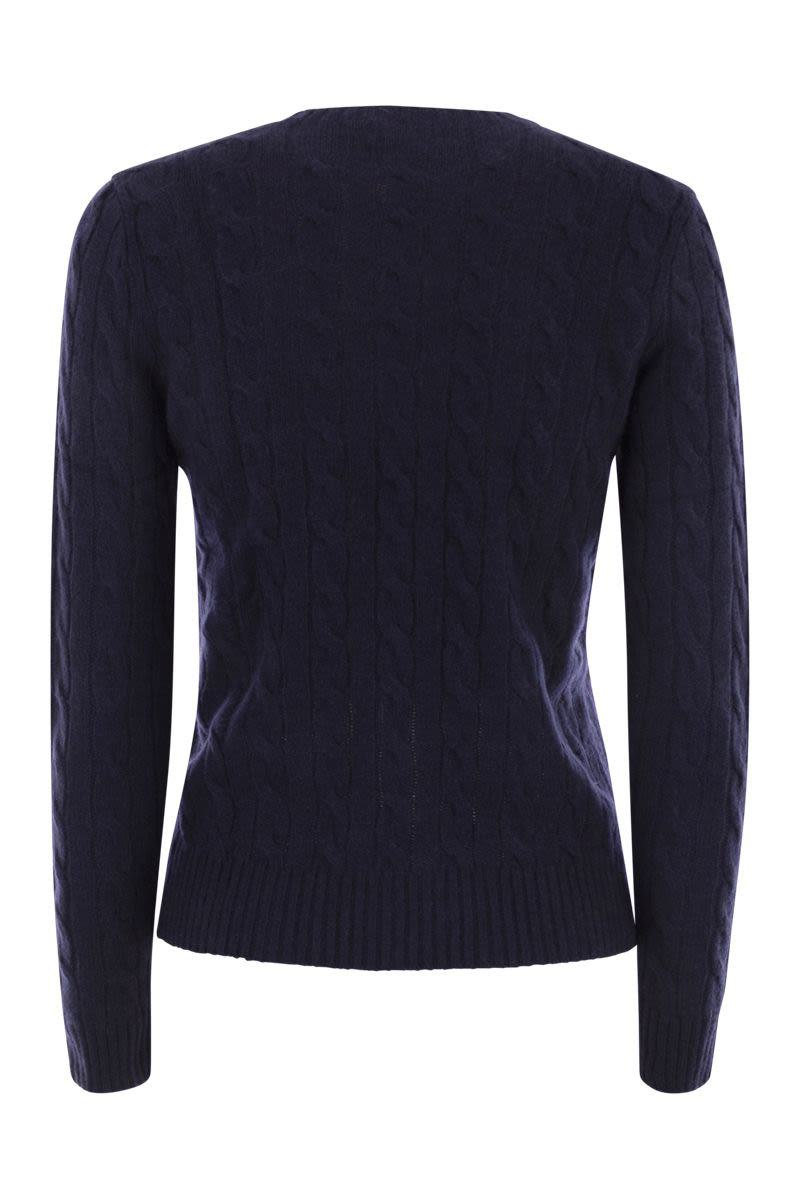 Polo Ralph Lauren – Rundhalspullover aus geflochtener Wolle und Kaschmir