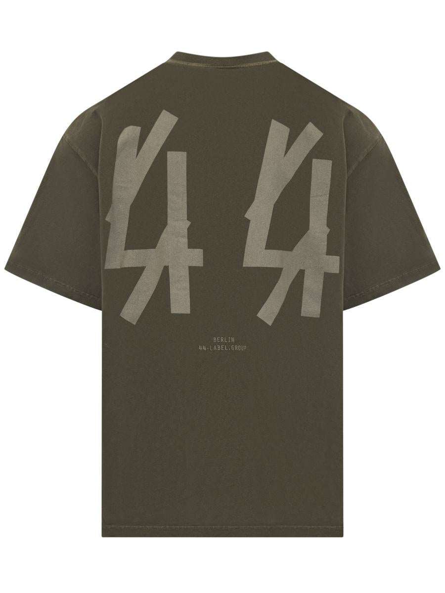 M44 Label Group 44 Label Group Herren T-Shirt mit grünem Logo
