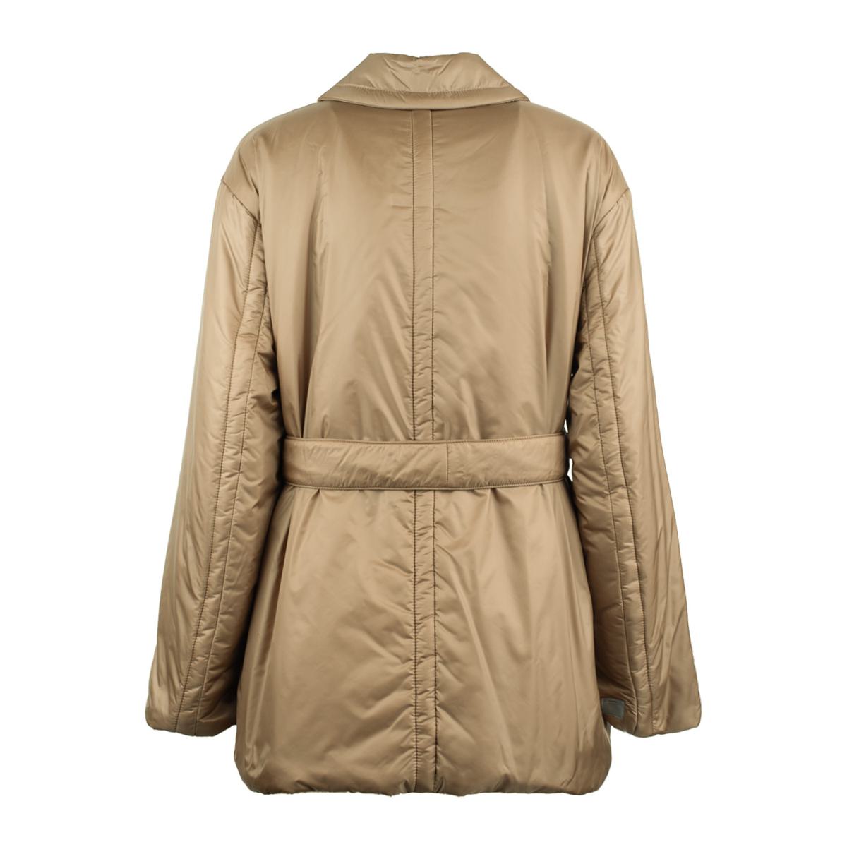 Max Mara – Glänzender, wattierter, zweireihiger Trenchcoat
