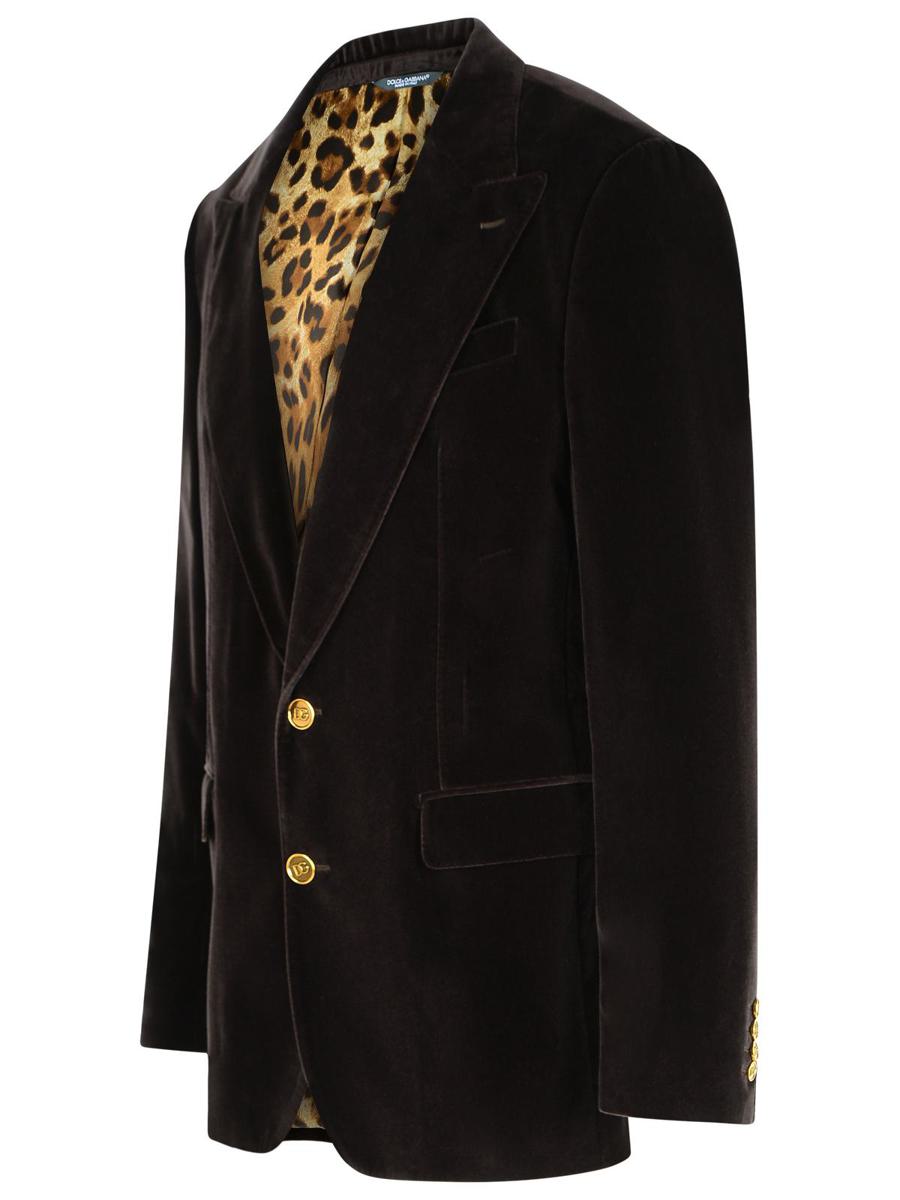 Dolce & Gabbana Brauner Polyesterblazer