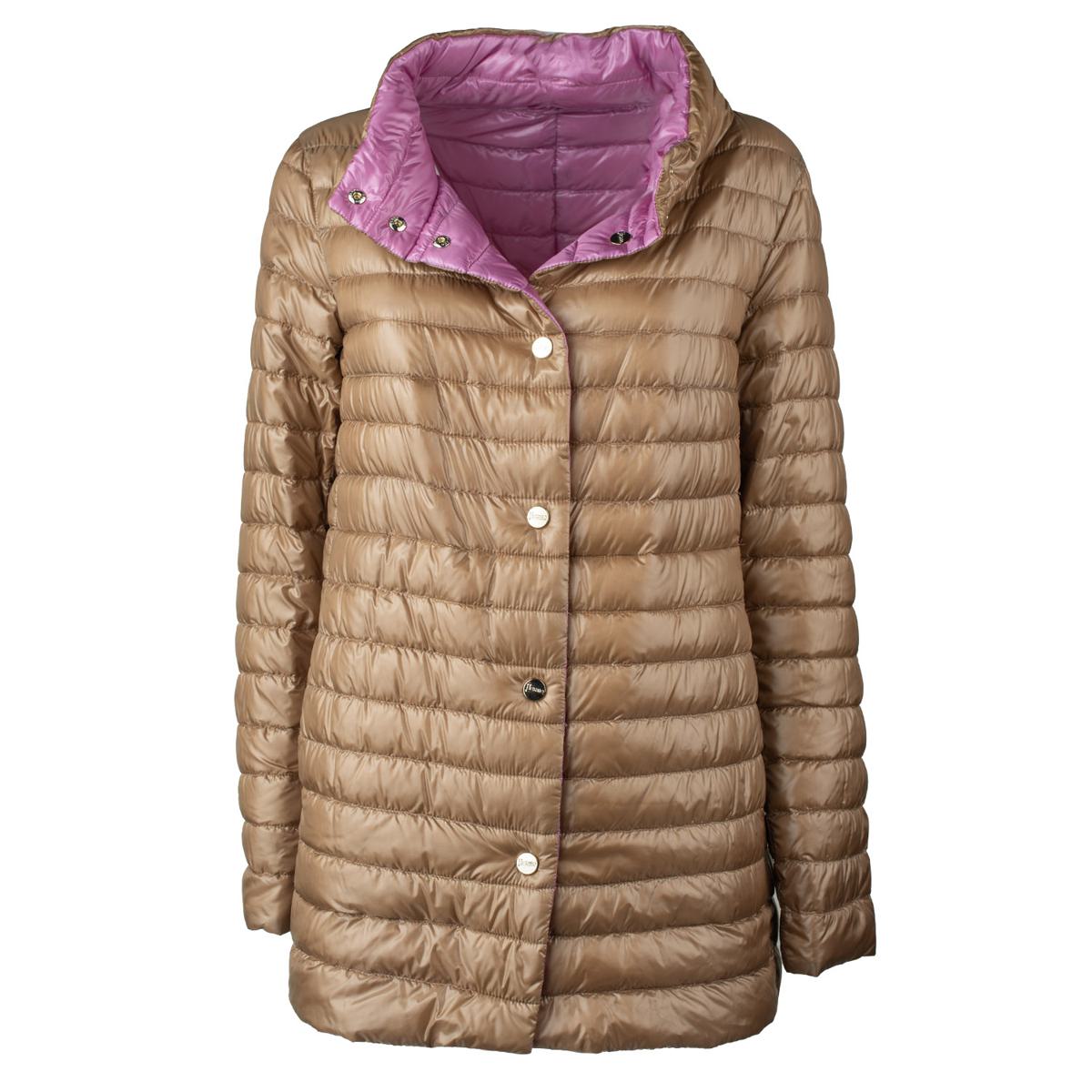 Herno 100Gram Daunenjacke 3/4 Reversible Fliederfarbene Innenseite