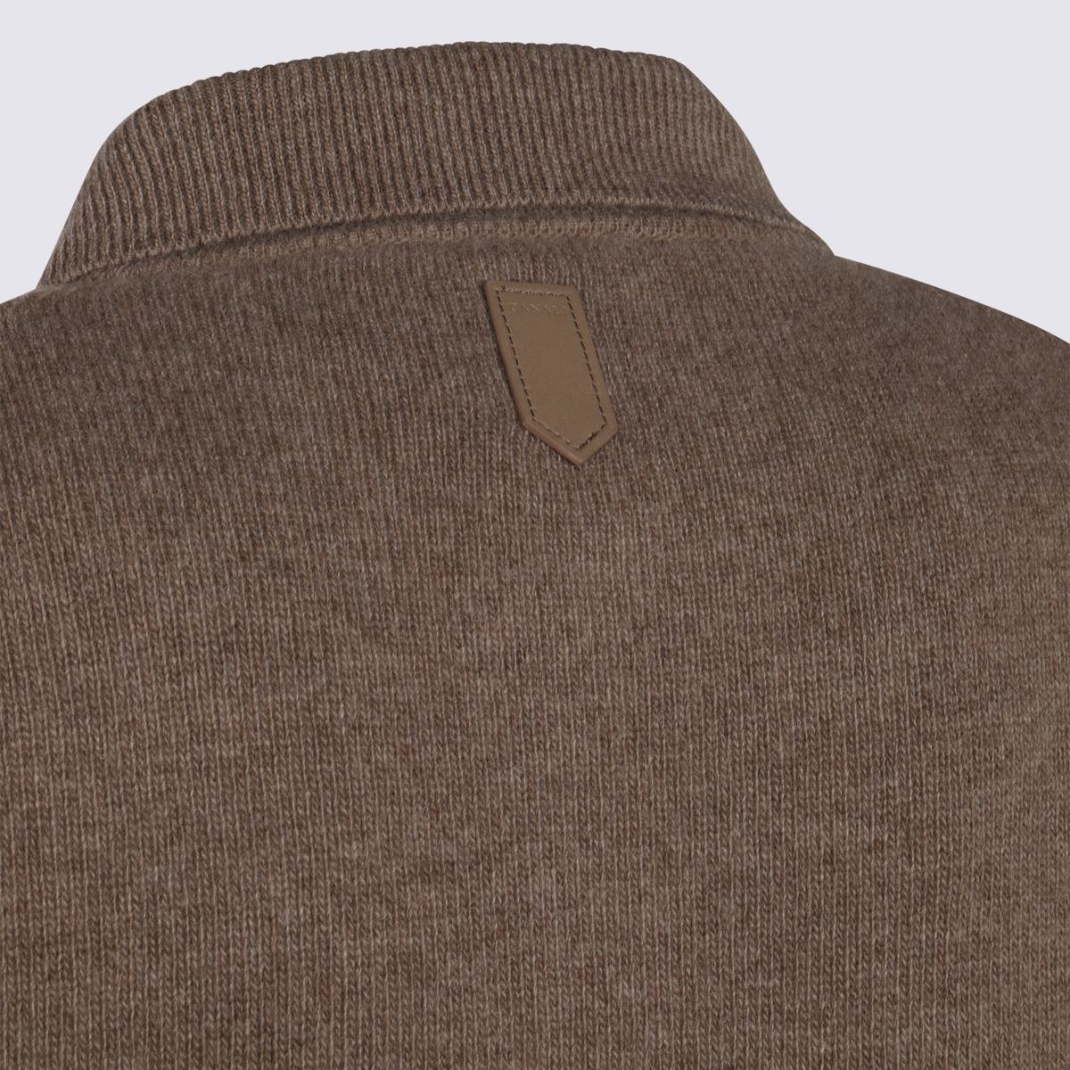 Canali Beige Wollstrick