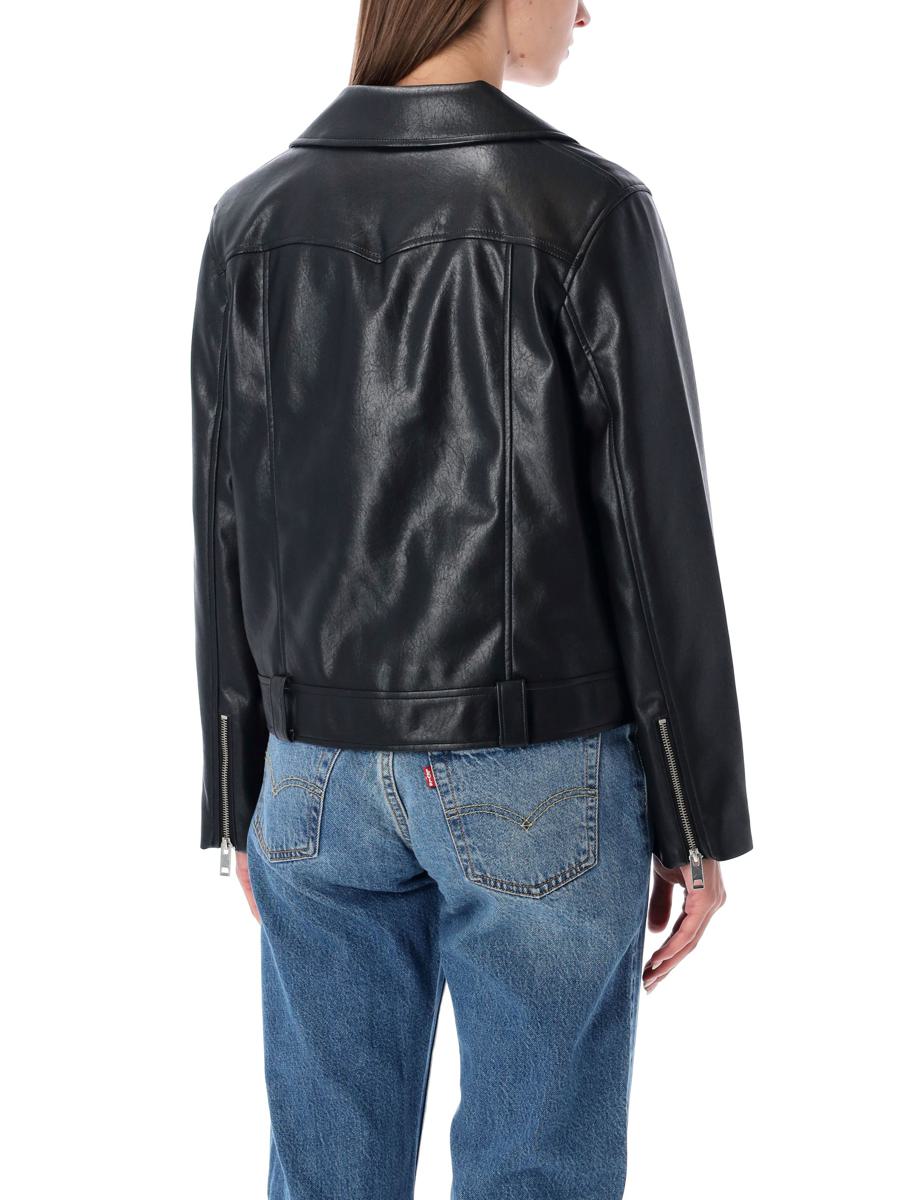 Levi'S – Kendal – Schwarze Motorradjacke aus Öko-Leder