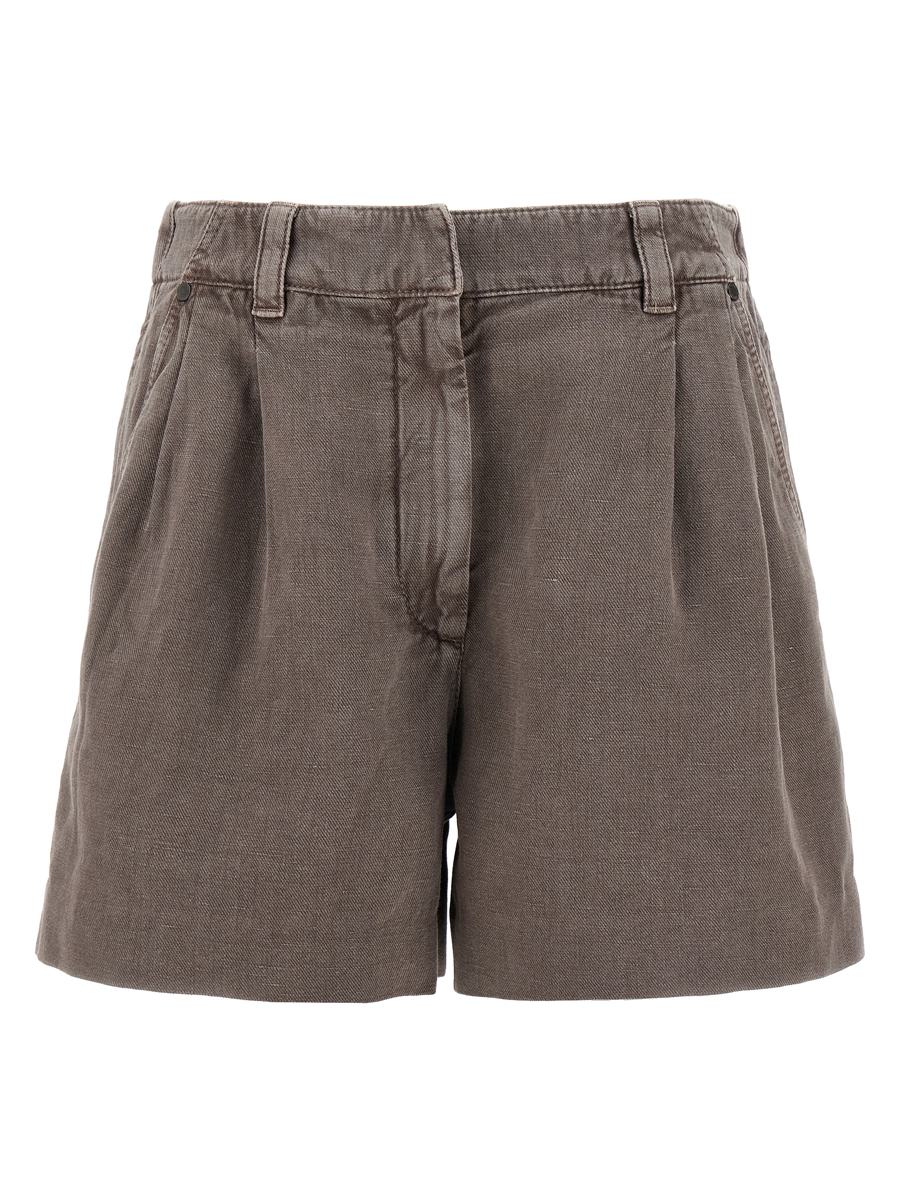 Brunello Cucinelli Leinen-Baumwoll-Shorts