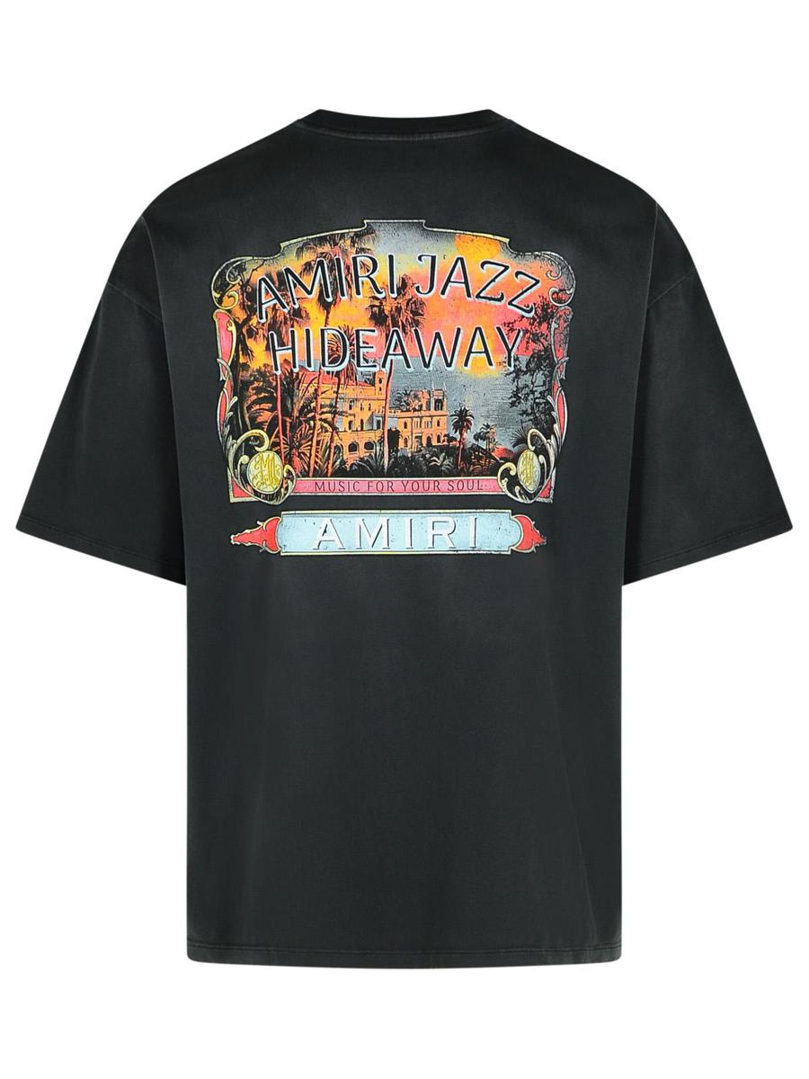 Schwarzes Baumwoll-T-Shirt „Amiri Jazz“