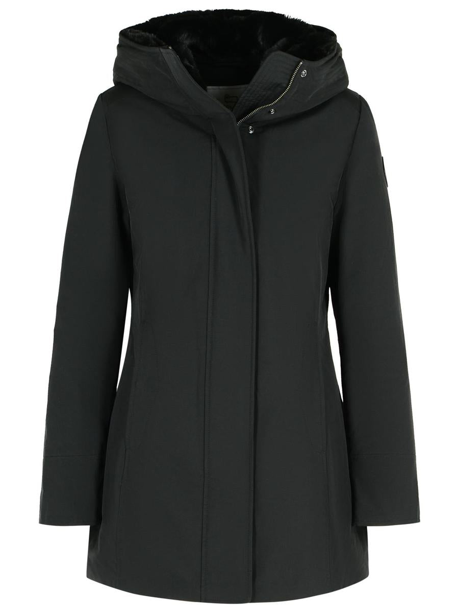 Woolrich – Parka „Boulder“ aus schwarzer Baumwollmischung