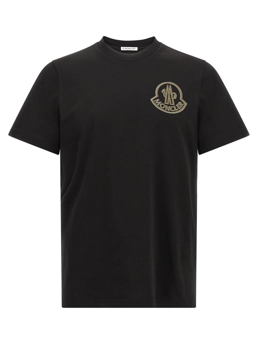 Moncler T-Shirt mit beflocktem Logo