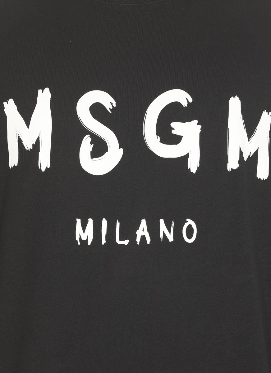 Msgm T-Shirt mit gebürstetem Logo