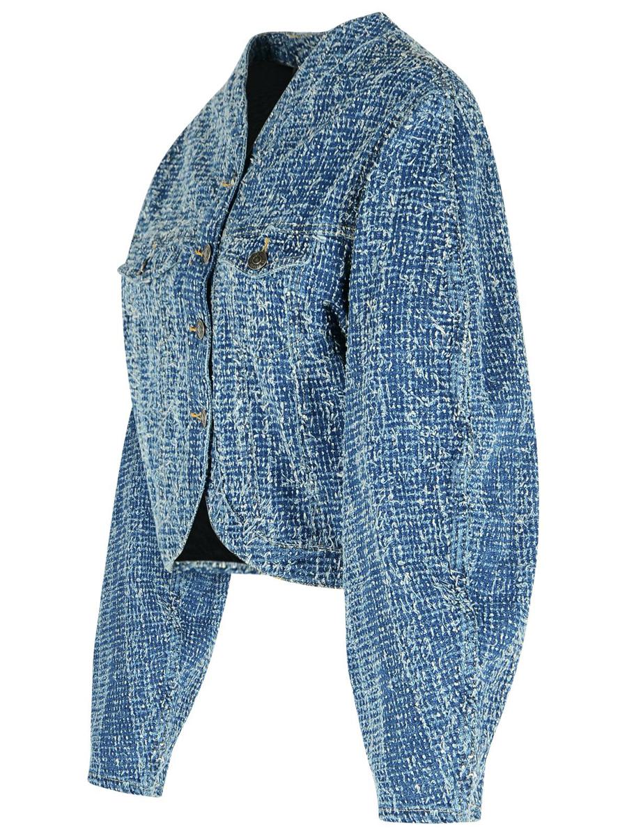 Rotate Birger Christensen – Kurze Baumwolljacke in Blau