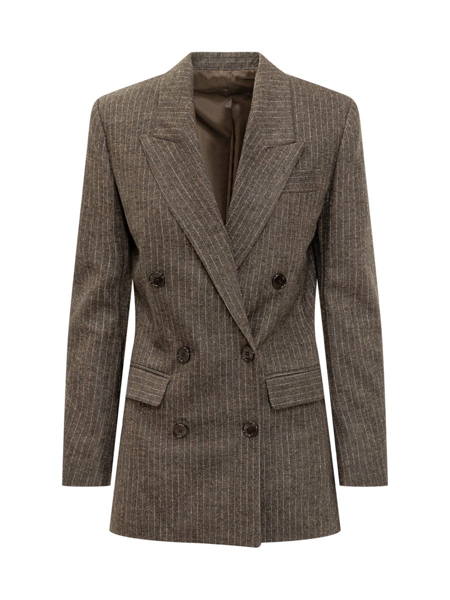 Isabel Marant Isabel Marant Zweireihiger Blazer aus gestreifter Wolle