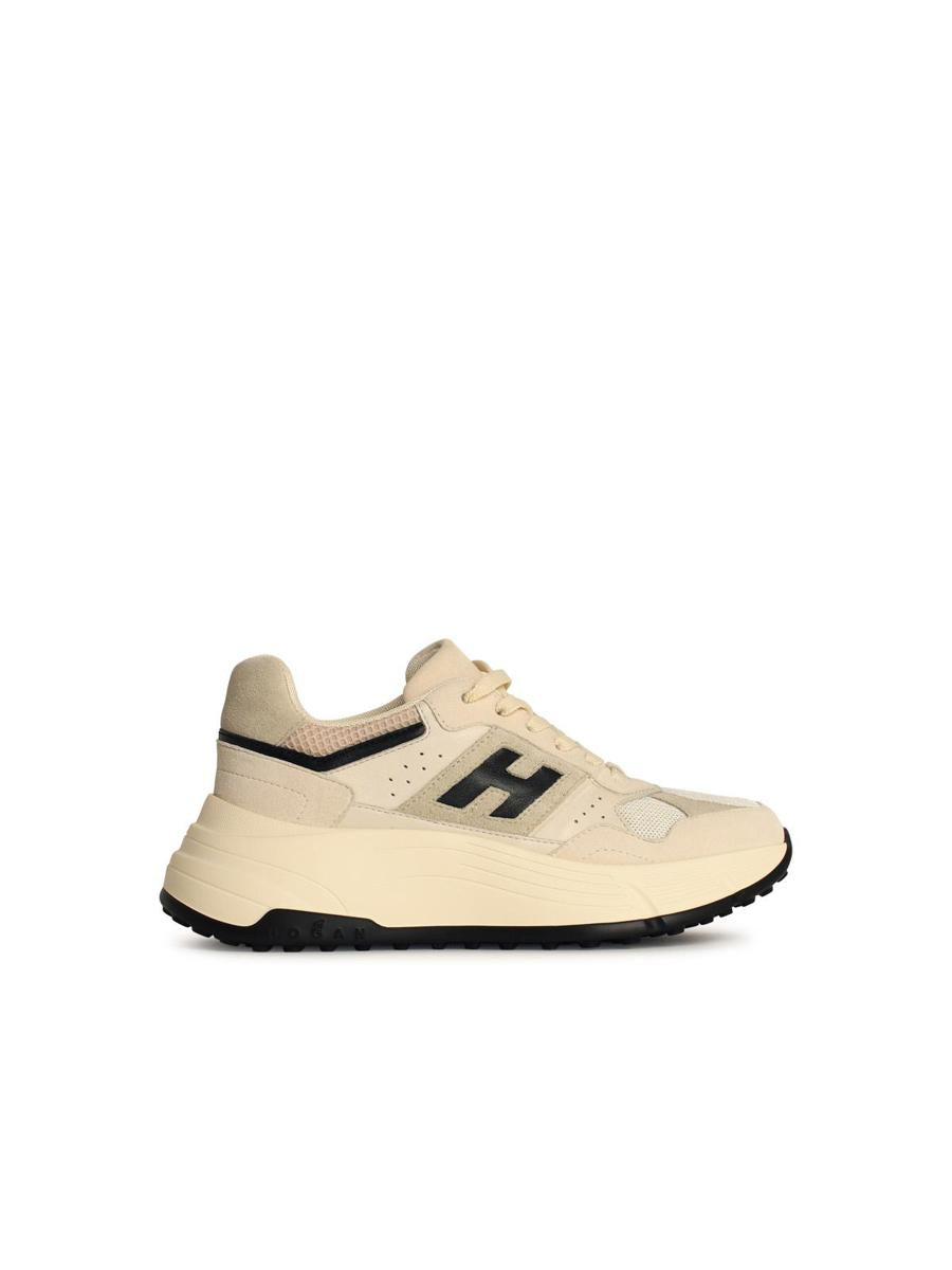 Hogan „H669“ Sneaker aus cremefarbener Ledermischung