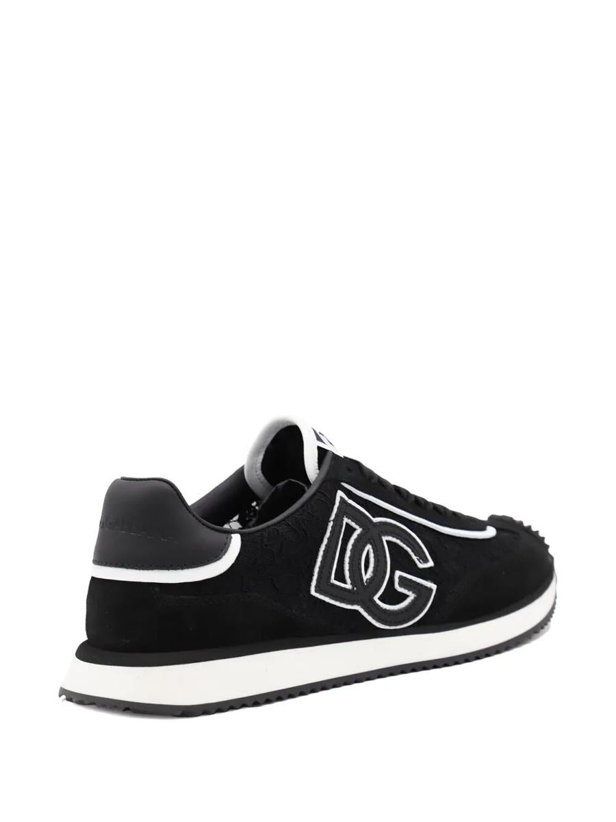 Dolce & Gabbana Dg Cushion Sneakers aus Wildleder mit Spitzendetails