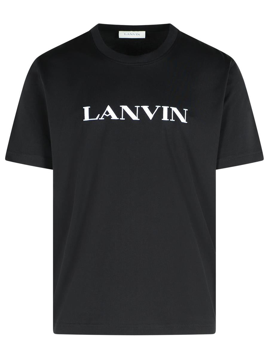 Schwarzes Baumwoll-T-Shirt von Lanvin