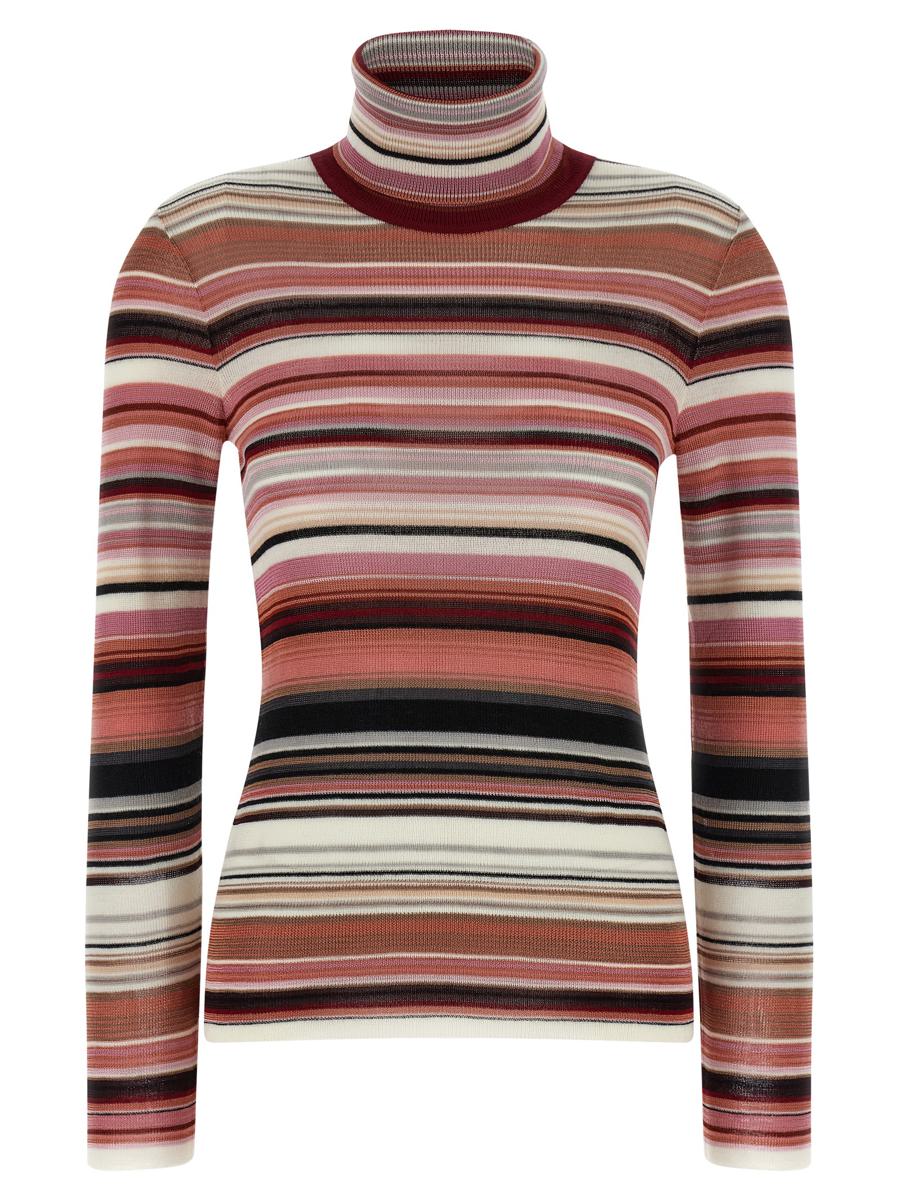 Missoni gestreifter Rollkragenpullover