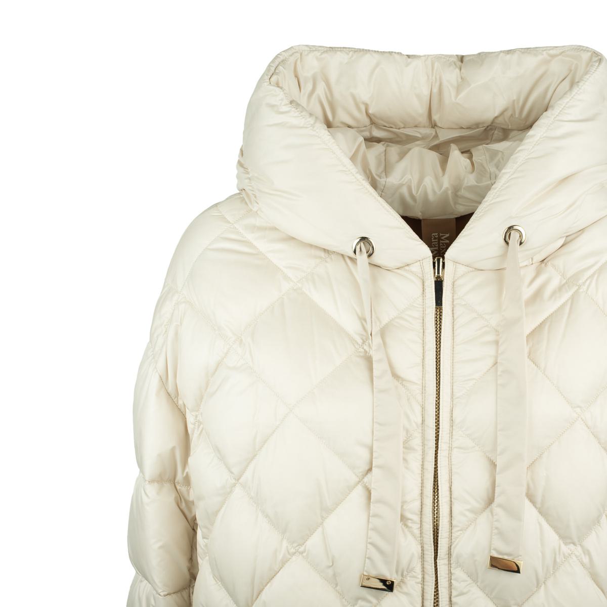 Max Mara – Wattierte Jacke mit Kapuze mit Rautenmuster