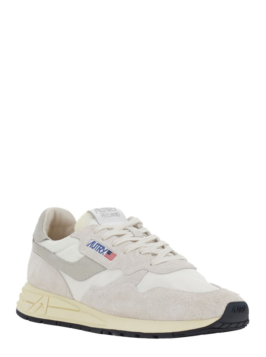 Graue Low-Top-Sneaker „Reel Wind“ mit Logodetail aus Wildleder für Herren