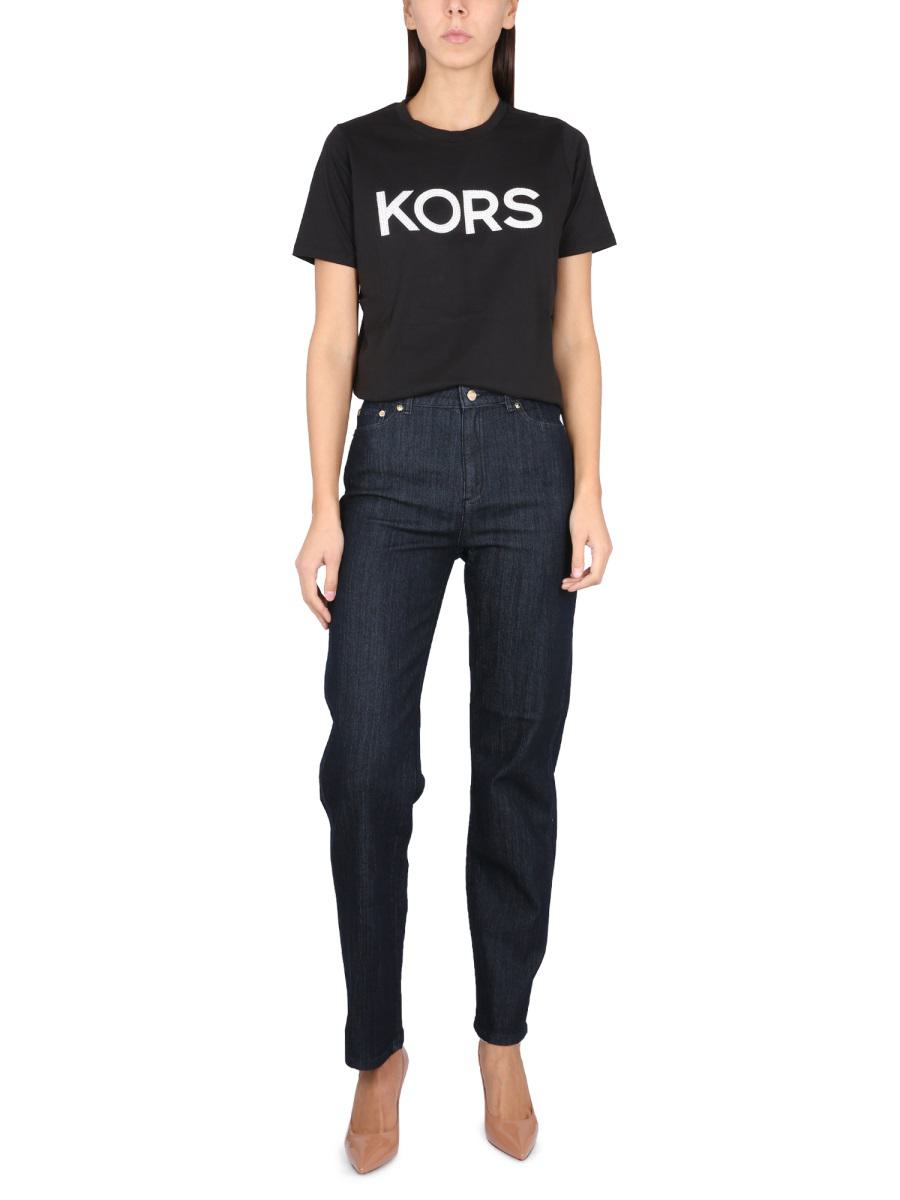 Michael Kors T-Shirt mit Rundhalsausschnitt