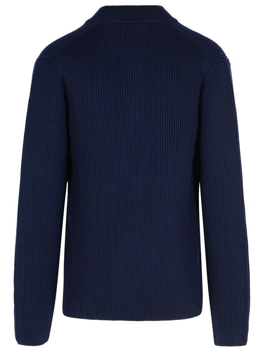 Dolce & Gabbana, Marineblauer Pullover aus Schurwolle