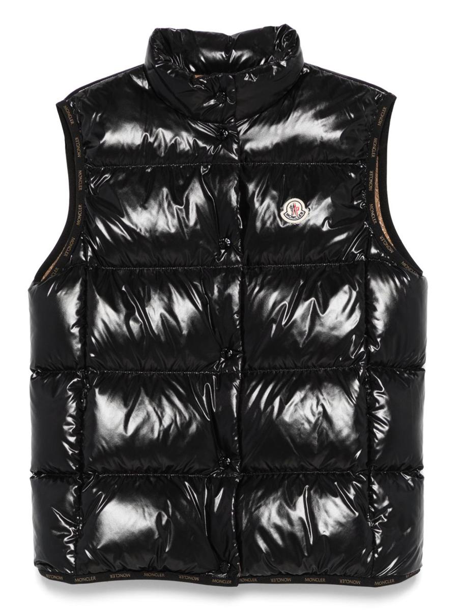 Moncler – Glänzende schwarze „Badia“-Weste
