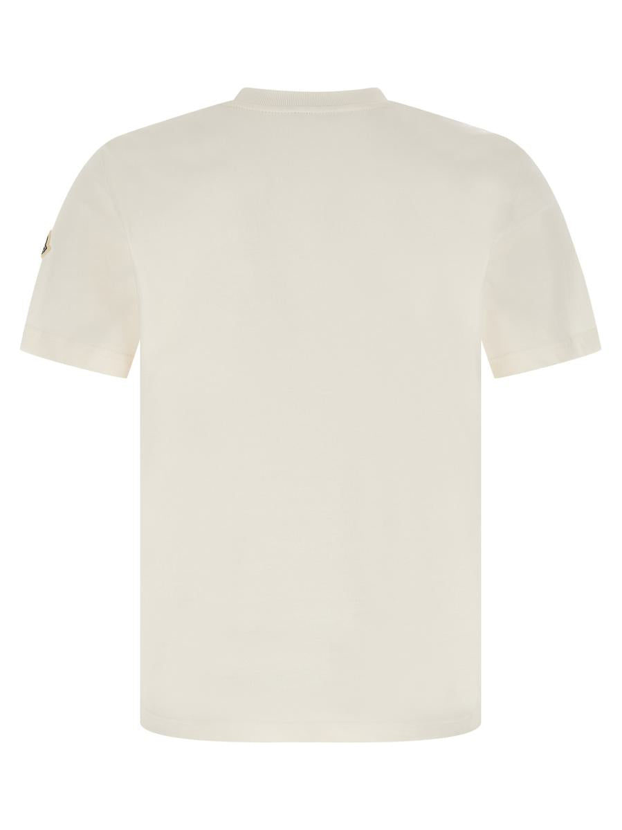 T-Shirt mit dreifarbigem Logo von Moncler
