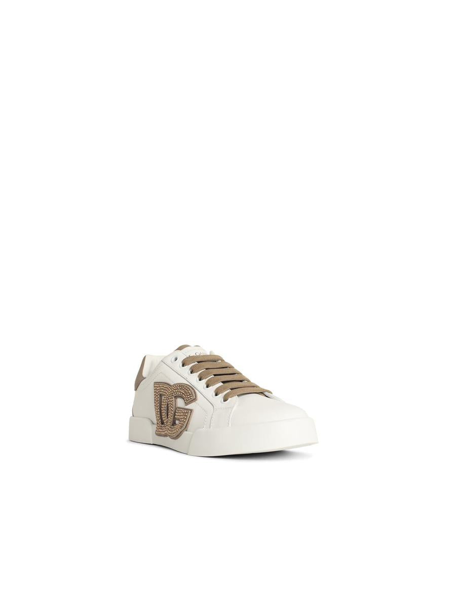 Dolce & Gabbana „Portofino“ Sneakers aus weißem Kalbsleder