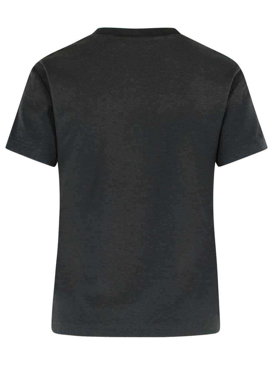 Acne Studios – T-Shirt aus verblasster Baumwollmischung in Schwarz