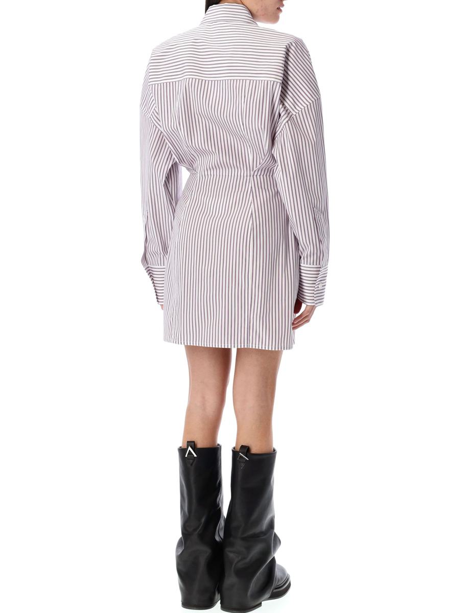 The Attico – Gestreiftes Mini-Hemdkleid
