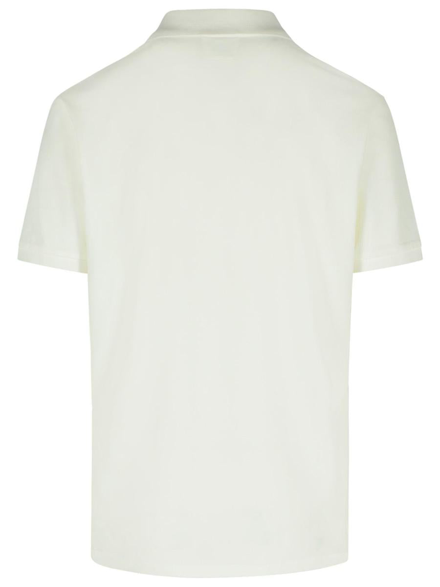 Weißes Poloshirt aus Baumwolle von CP Company