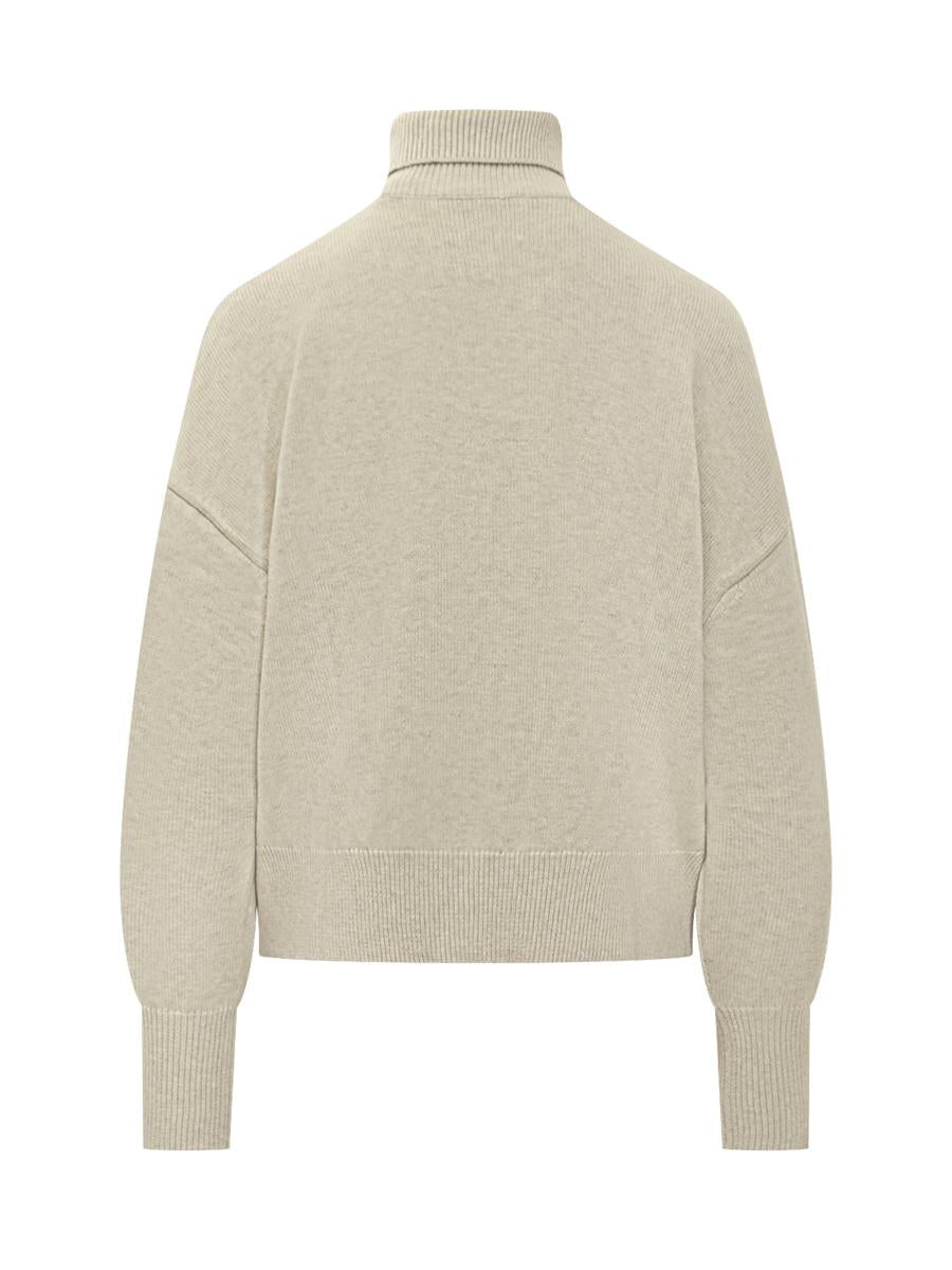 Isabel Marant Étoile Rollkragenpullover aus Wolle mit Logo Schwarz Marant Étoile