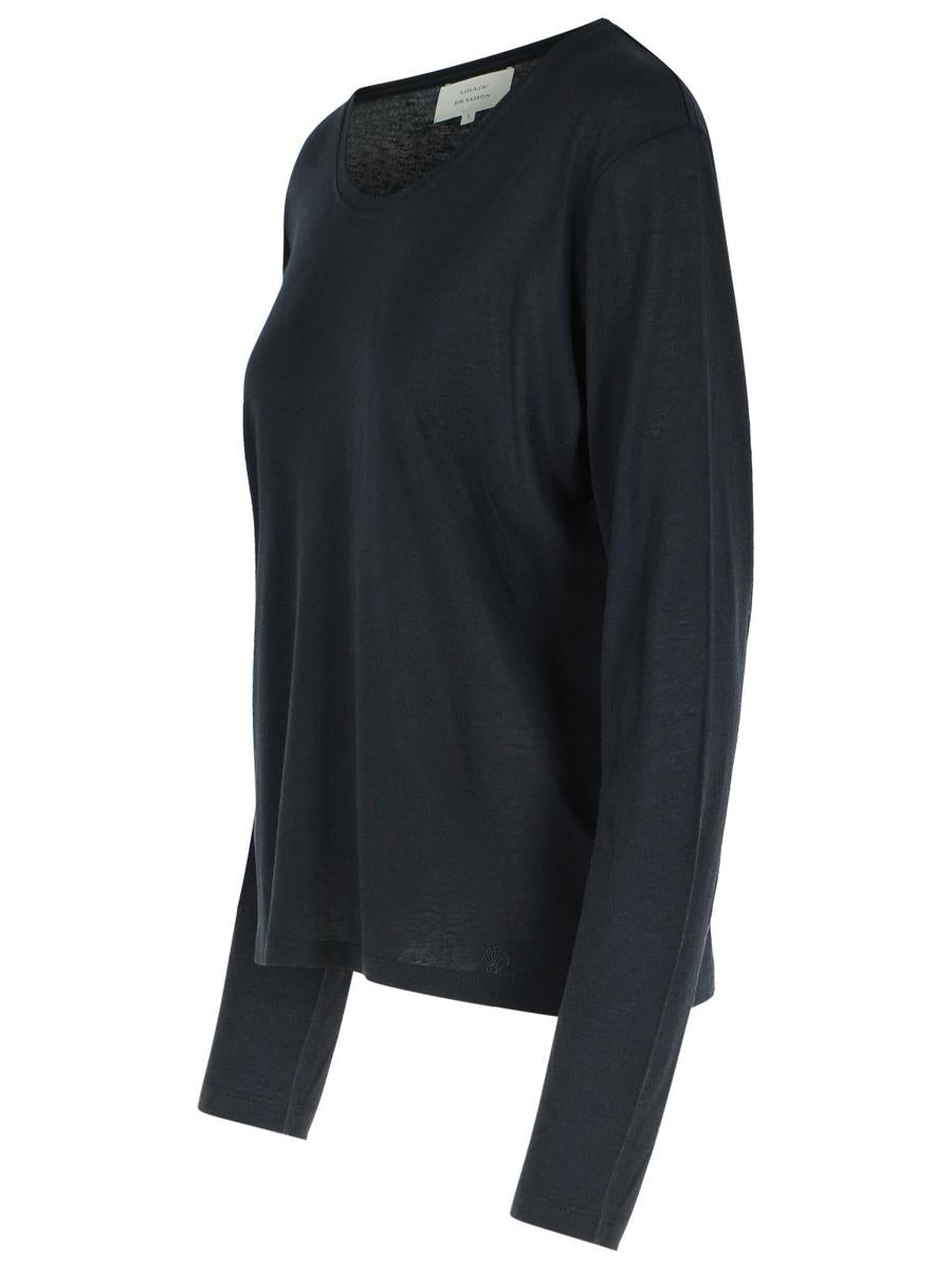 Schwarzer Pullover aus Wollmischung von Loulou Studio