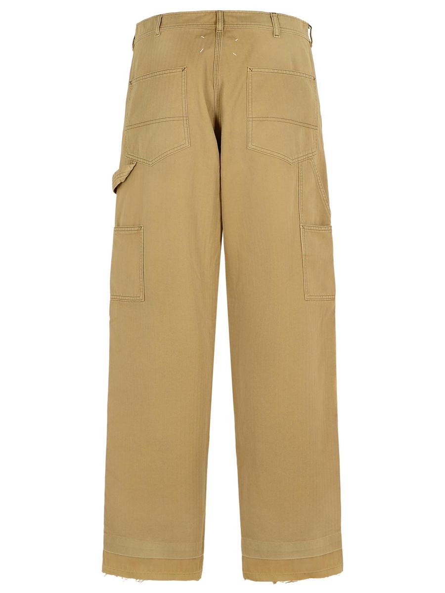 Beige Baumwollhose von Maison Margiela