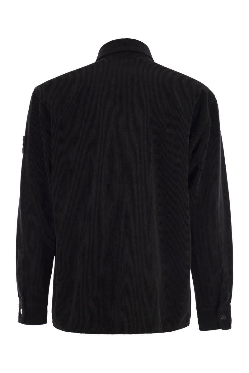 Stone Island – Bequemes Overshirt mit Taschen und Druckknöpfen