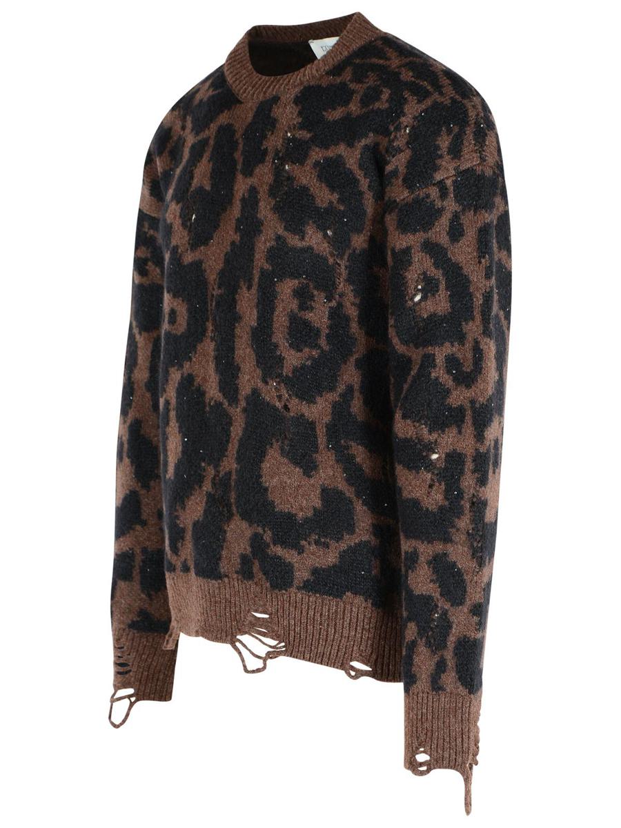 Laneus Zweifarbiger Pullover aus Merinowollmischung