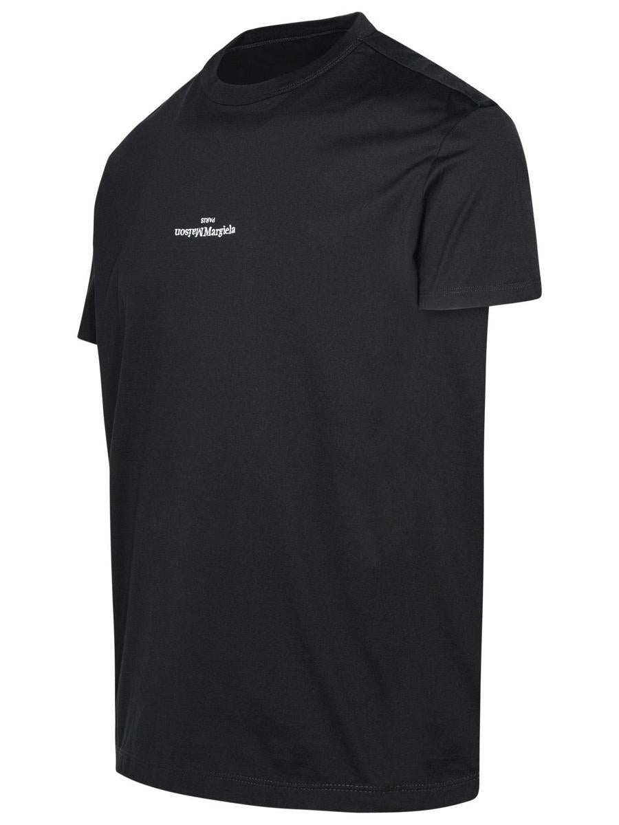 Schwarzes Baumwoll-T-Shirt von Maison Margiela