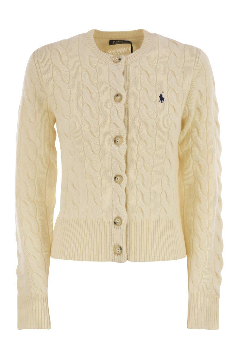 Polo Ralph Lauren – Zopfmuster-Cardigan aus Wolle und Kaschmir