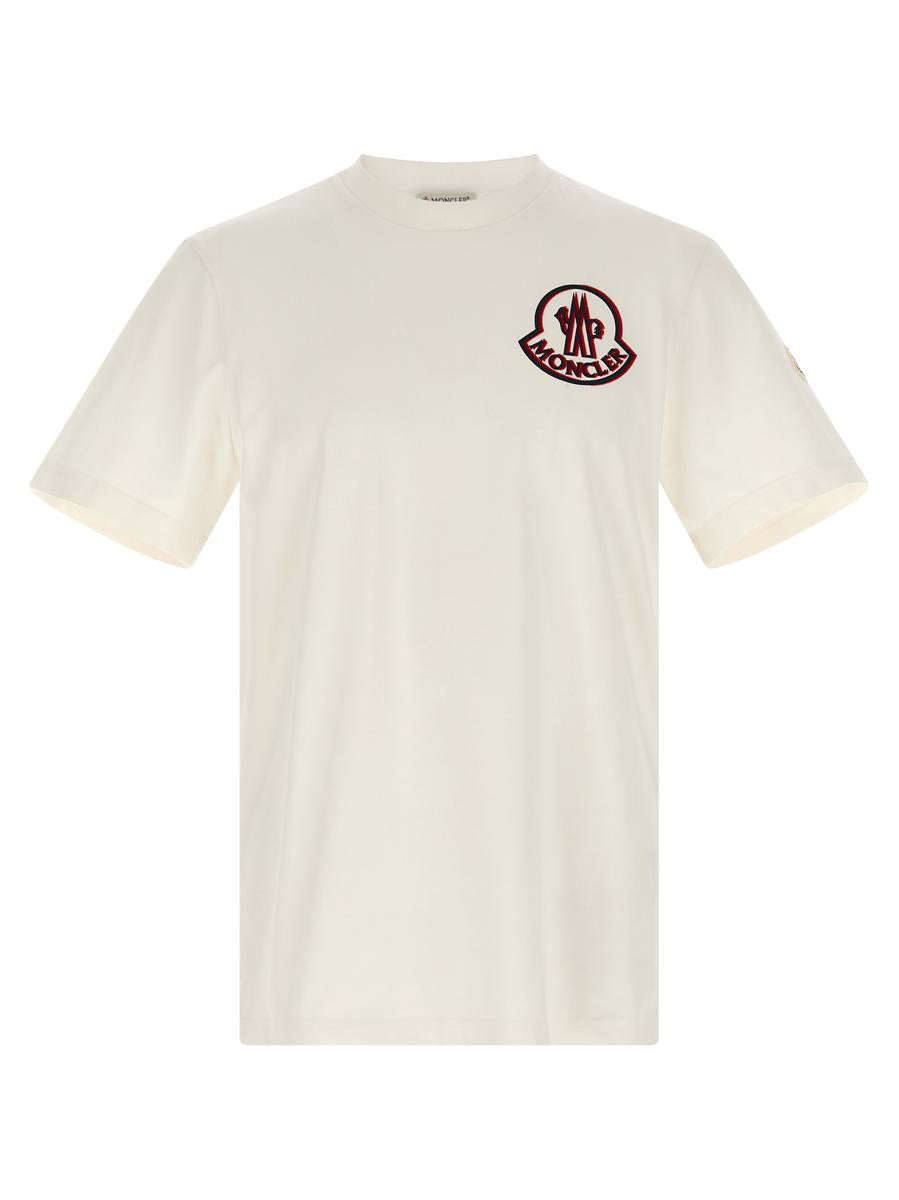 Moncler T-Shirt mit beflocktem Logo
