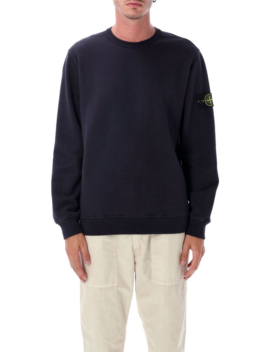 Stone Island Sweatshirt aus gebürsteter Bio-Baumwolle
