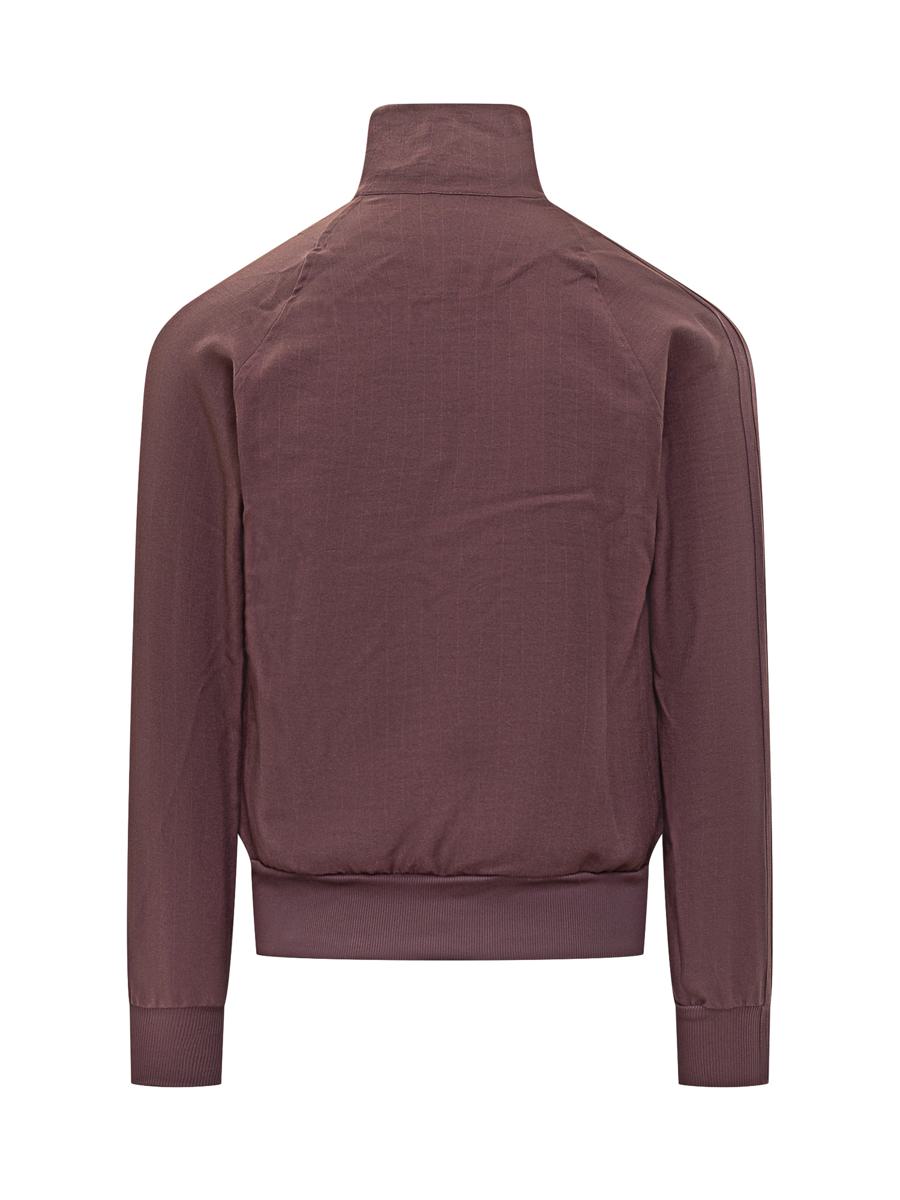 Y-3 Adidas Burgunderfarbene Sportjacke mit durchgehendem Reißverschluss Y-3