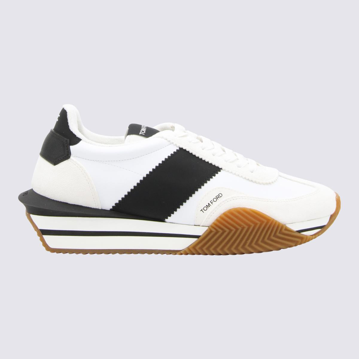 Weiße Ledersneaker von Tom Ford